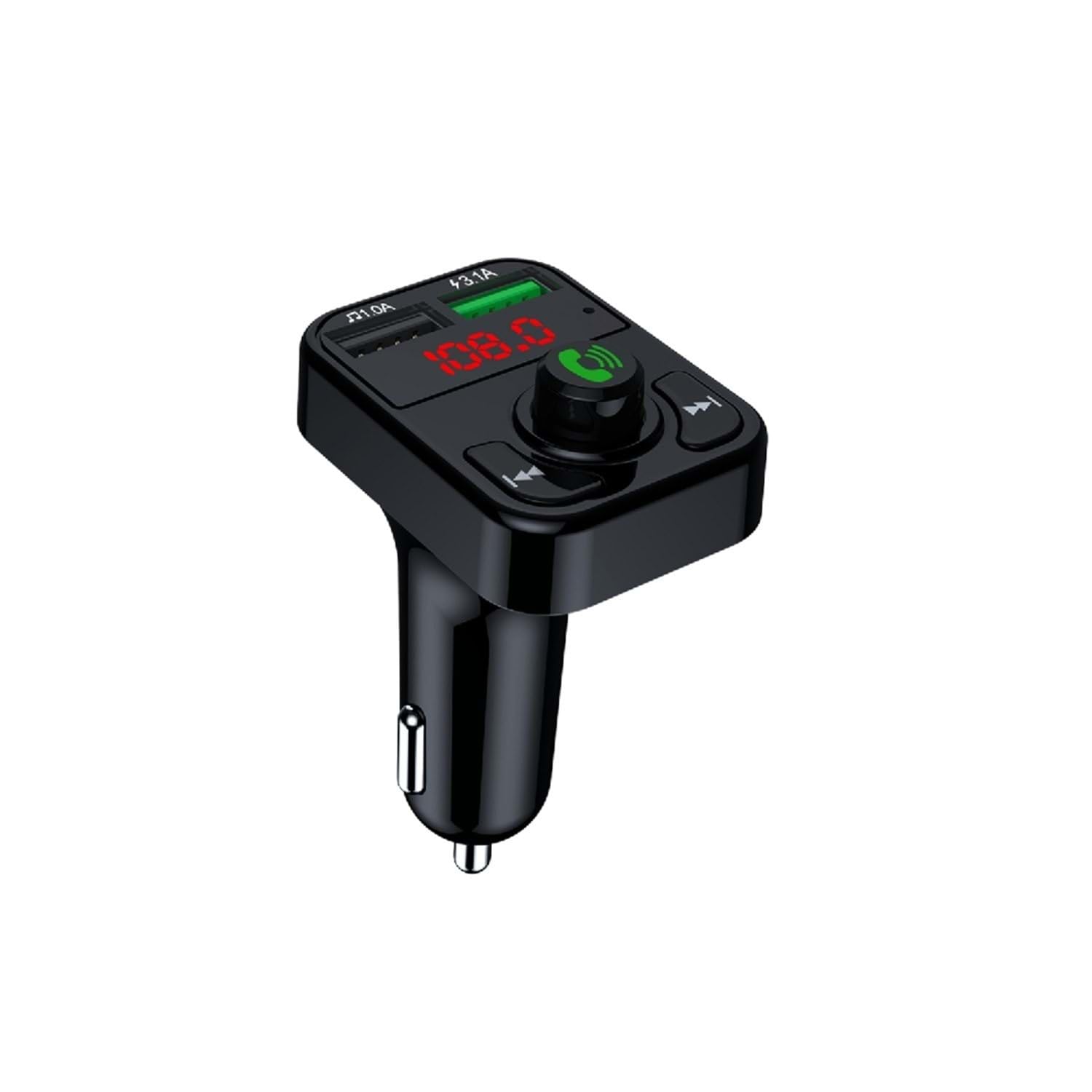 PDAteknoloj F9 Araç Fm Transmitter 5.3 Bluetooth Araç Kiti Usb Type-C Hızlı Şarj Çıkışlı Çakmaklık Girişli (F9)