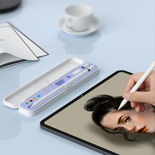 NovStrap Dokunmatik Kalem Koruma Kutusu Tüm Tablet Kalemleri ve Apple Pencil 1/2/Usb C İle Uyumlu MAVİ