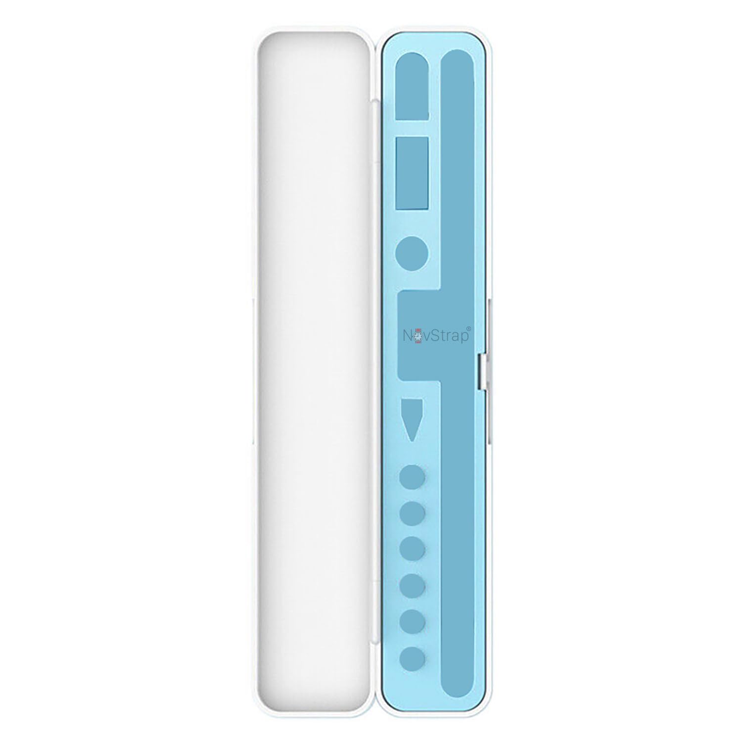 NovStrap Dokunmatik Kalem Koruma Kutusu Tüm Tablet Kalemleri ve Apple Pencil 1/2/Usb C İle Uyumlu MAVİ