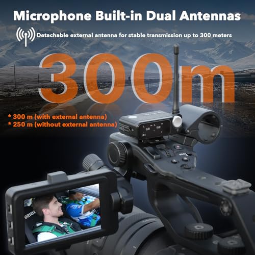 Saramonic Ultra Kablosuz Yaka Mikrofon, 32-Bit Float Kayıt, Zaman Kodu Senkronizasyonu, Gürültü Engelleme, IPX5 Su Direnci, 984' Aralık, 130dB SPL, Kameralar, Akıllı Telefonlar, Bilgisayarlar için