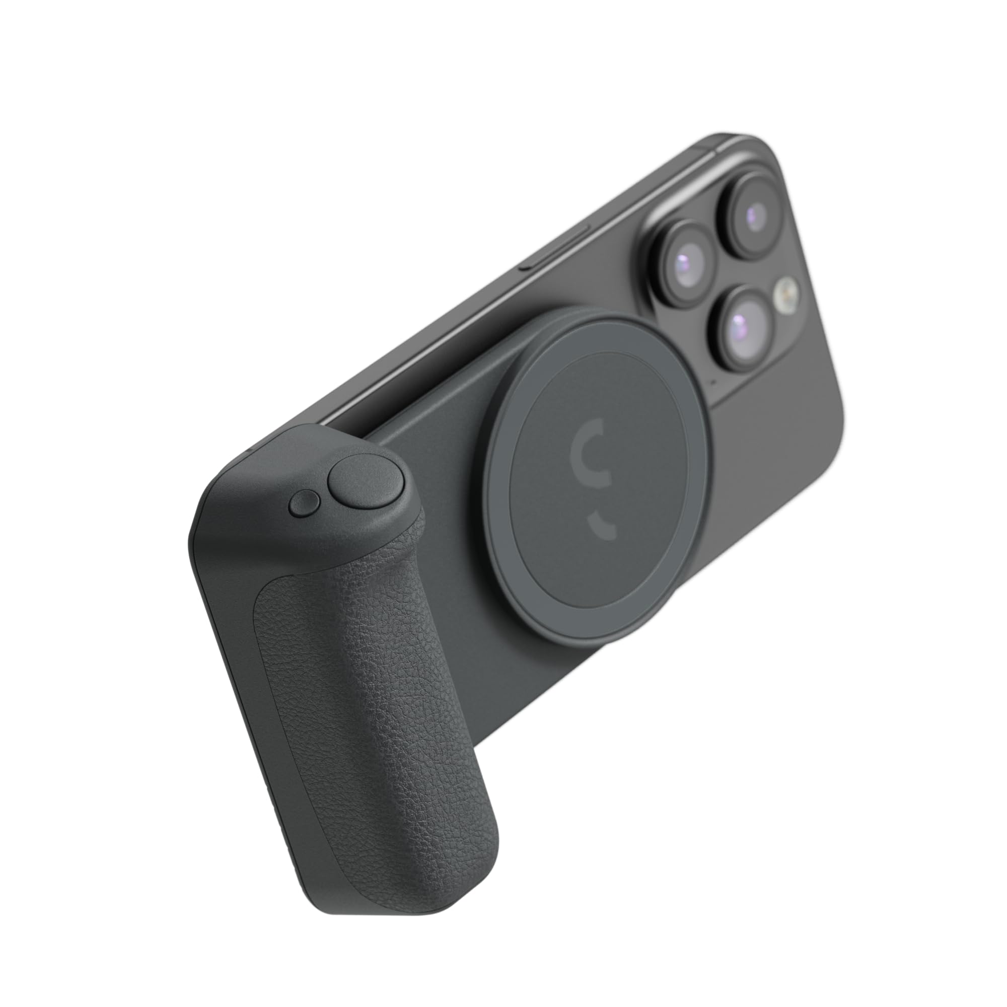 ShiftCam SnapGrip Pro - Qi2 Kablosuz Şarj, Kablosuz Deklanşör Düğmesi ve Manyetik Montajlı Telefon Kamerası Tutacağı ve Manyetik Güç Bankası, Tüm Telefonlar için, Masaüstü Yuvası - Gece Yarısı