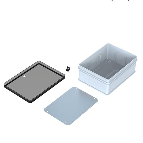 YAVUZ Abs Pano 30 x 40 x 17 cm Taban Saclı IP65 Plastik Pano Montaj Plakalı Elektrik Kutusu Pano Darbeye Dayanıklı Dış Ortam Muhafaza Kutusu ABS Pano POLİ 027