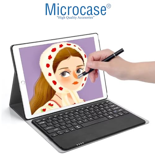 Microcase Universal Telefon Tablet için 2in1 Disk Uçlu Stylus Dokunmatik Çizim Kalemi-AL4764 (Pembe)
