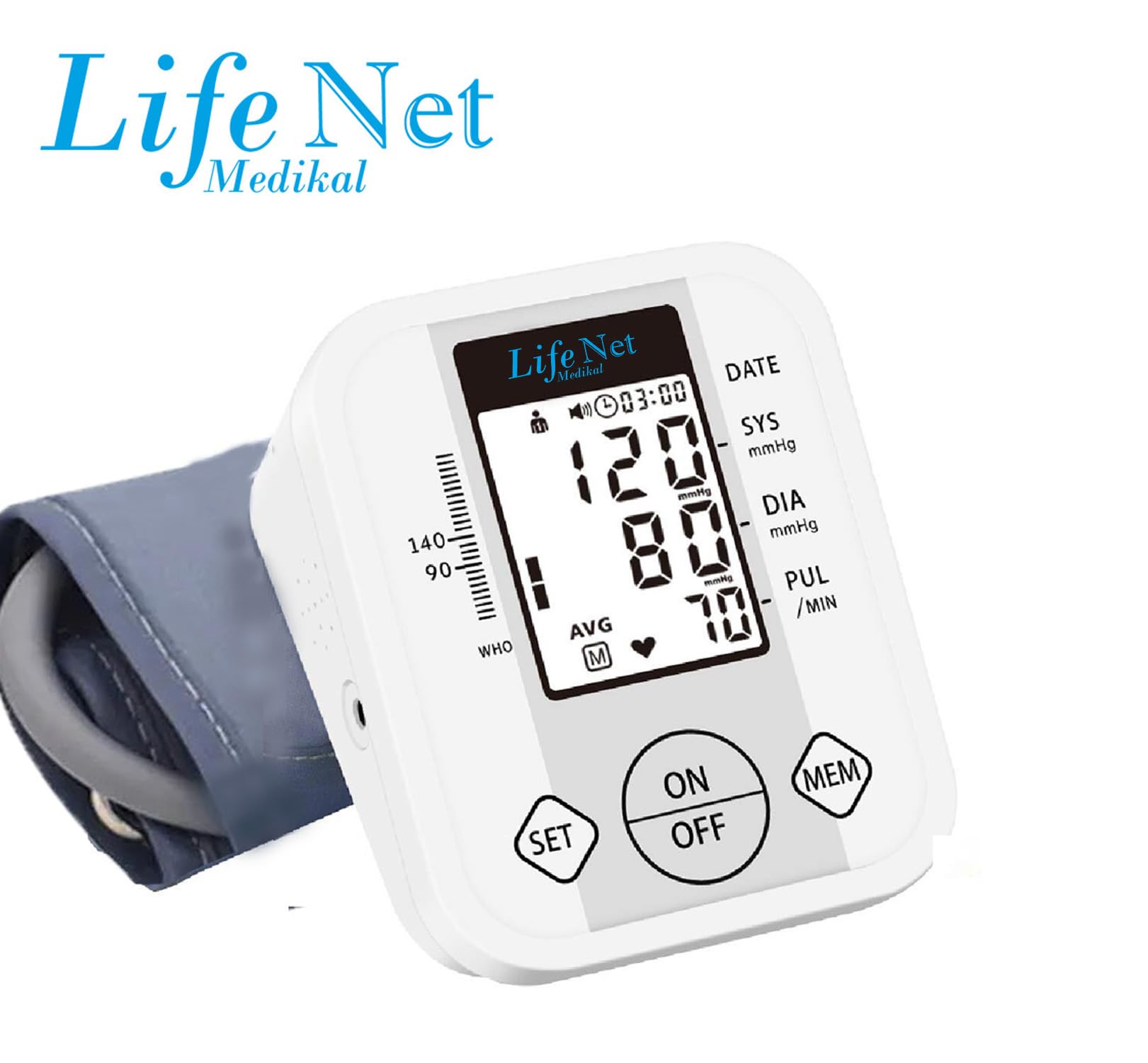 Life Net Medikal Türkçe Konuşan Hafızalı Pil Ile Çalışan Koldan Ölçen Elektronik Tansiyon Aleti Jn-163d