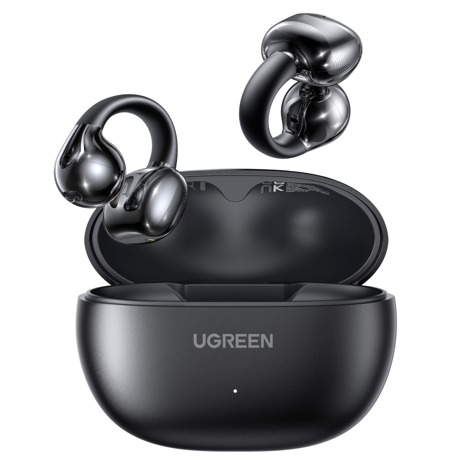 UGREEN HiTune S3 kablosuz kulaklık, Bluetooth 5.4, açık spor kulaklık, klipsli ve gürültü önleyici ENC, 30 saat çalma, hızlı şarj, USB-C, Hi-Fi, IPX5 su geçirmez, siyah