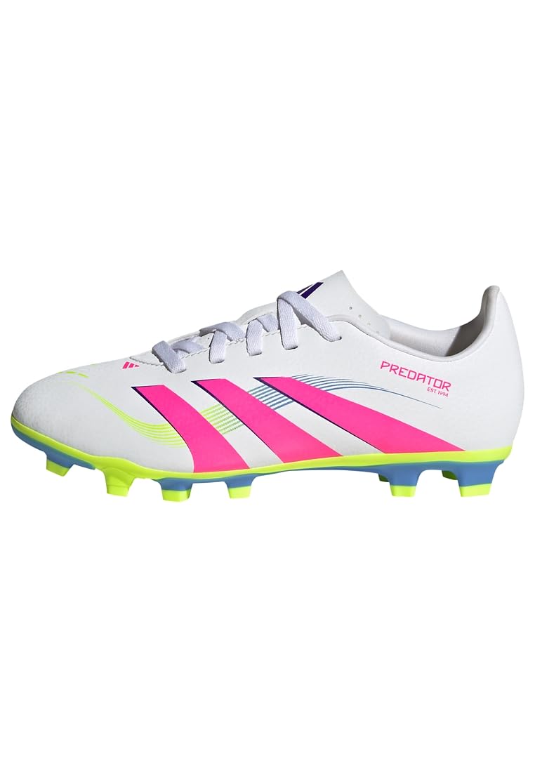 adidas Unisex Çocuk PREDATOR CLUB FG/MG J Futbol Ayakkabısı (Sert Zemin) FTWWHT/LUCPNK/LUCLEM 37 2/3