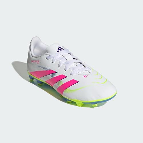 adidas Unisex Çocuk PREDATOR CLUB FG/MG J Futbol Ayakkabısı (Sert Zemin) FTWWHT/LUCPNK/LUCLEM 37 2/3