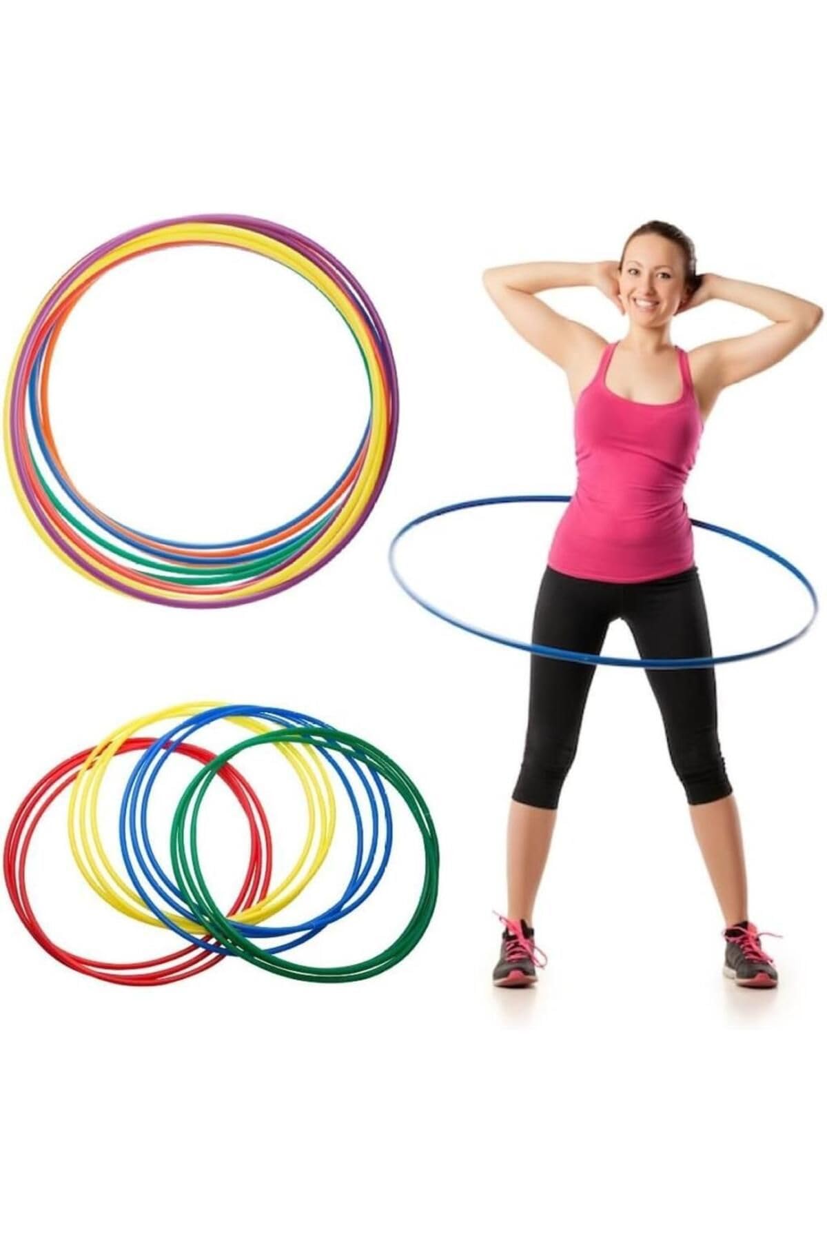 3 Adet Bel Çevirme Çemberi 60cm Hulahop Renkli Hula Hop Hulalop Çember Jimnastik Çemberi Hulohop