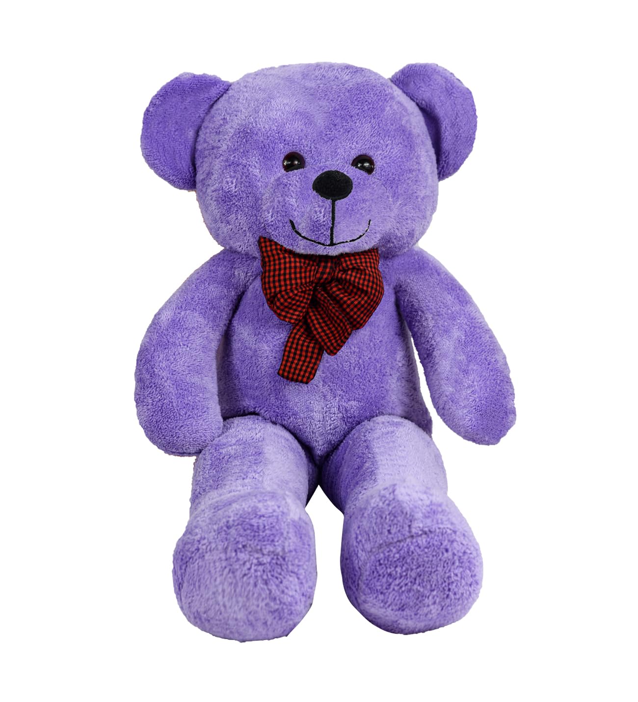 Özgüner Oyuncak 80 cm Dev Pelüş Ayı, Papyonlu ve Sevimli Büyük Boy Ayıcık, Yumuşak Sarılmalık Peluş, Sevgiliye Hediye (Lila)
