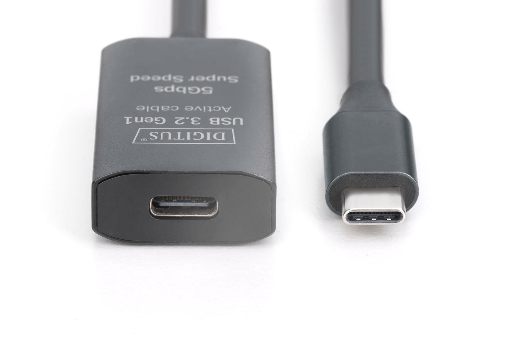 DIGITUS Aktif USB 3.2 Gen 1 Uzatma Kablosu – 10 m – USB-C Fiş Soket – Tekrarlayıcı USB Kablosu Tak v