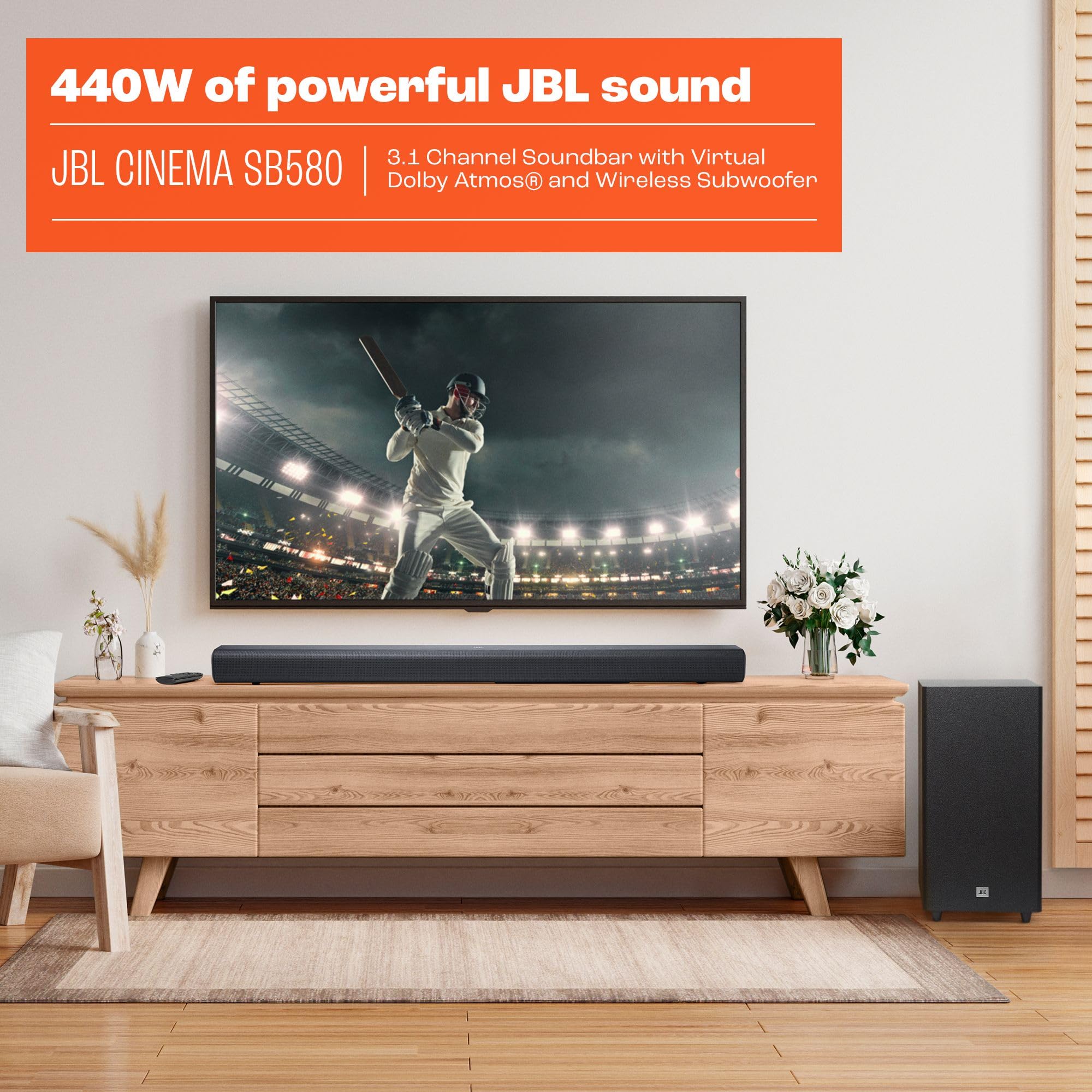 JBL CINEMA SB580 3.1 Soundbar ve Wireless Subwoofer