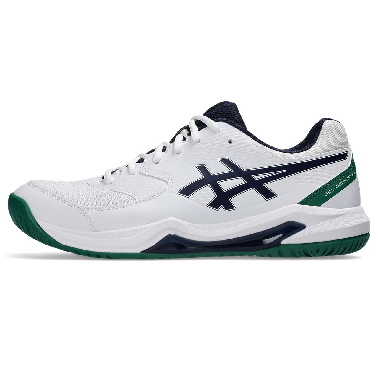 ASICS Dedicate 8 Erkek Tenis Ayakkabısı Mavi Beyaz, Midnight Beyaz, 42.5 EU