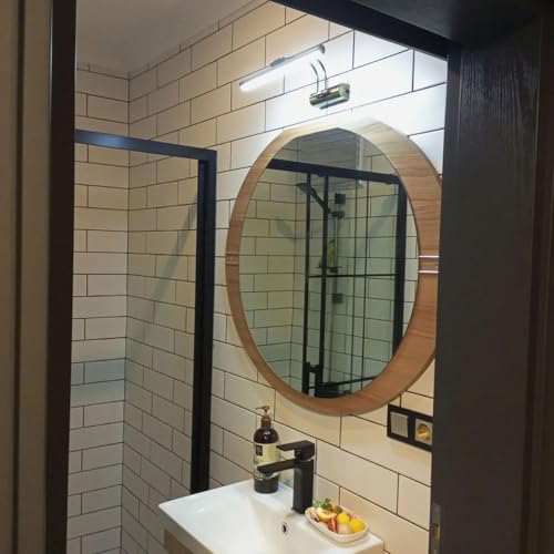 Merwish 35 Cm Elektrikli 3200k Gün Işığı Enerji Tasarruflu Flüt Led Aplik Banyo Tablo Çalışma Masası Duvar Sanat Eseri Ayna Dekoratif ve Modern Aydınlatma Gümüş (Krom) Renk