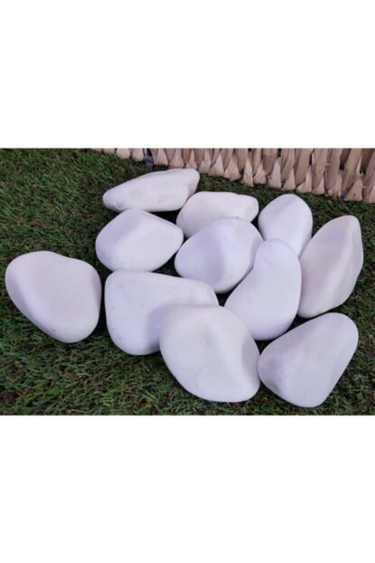 Ekodoğa Dolomit Taş Beyaz 25 Kg 6-10 Cm Dere Taşı Çakıl Taşı Bahçe Süs Taşı Dolamit Taş Dekoratif Taş Loche