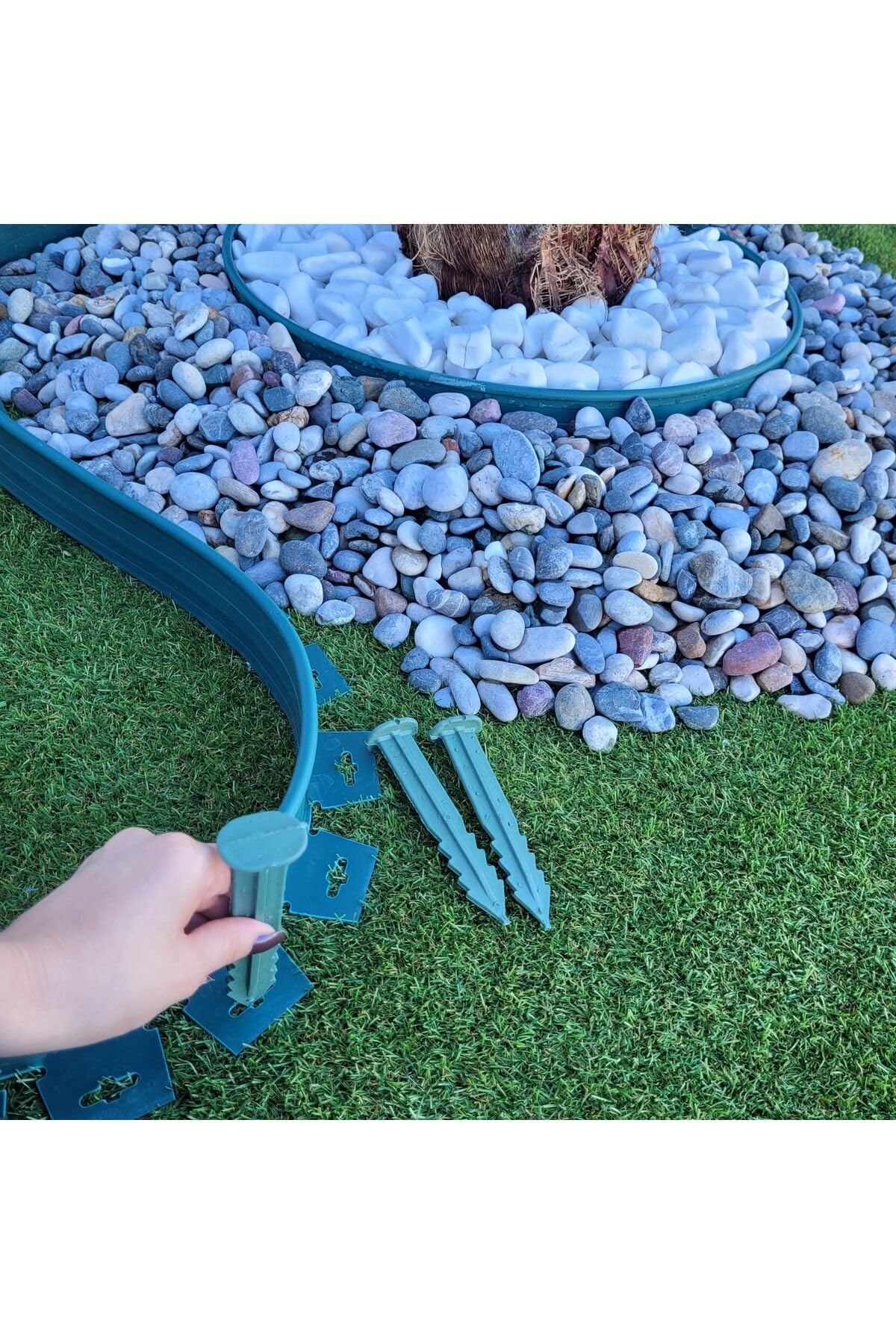 Garden Moda Çim Ayırıcı 15 M Yeşil Çim Sınırlayıcı Taş Toprak Ayıracı Çim Ayracı Çim Ayırıcı Bariyeri