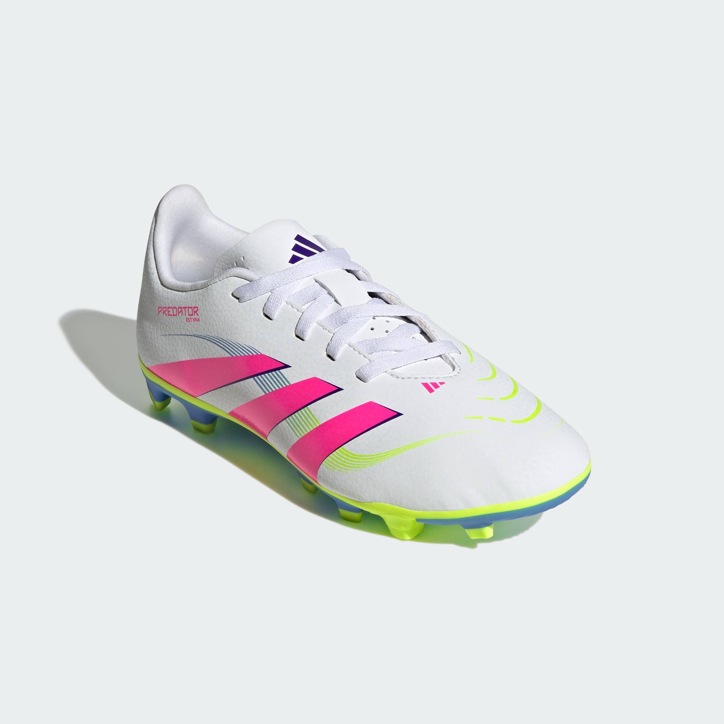 adidas Unisex Çocuk PREDATOR CLUB FG/MG J Futbol Ayakkabısı (Sert Zemin) FTWWHT/LUCPNK/LUCLEM 36 2/3