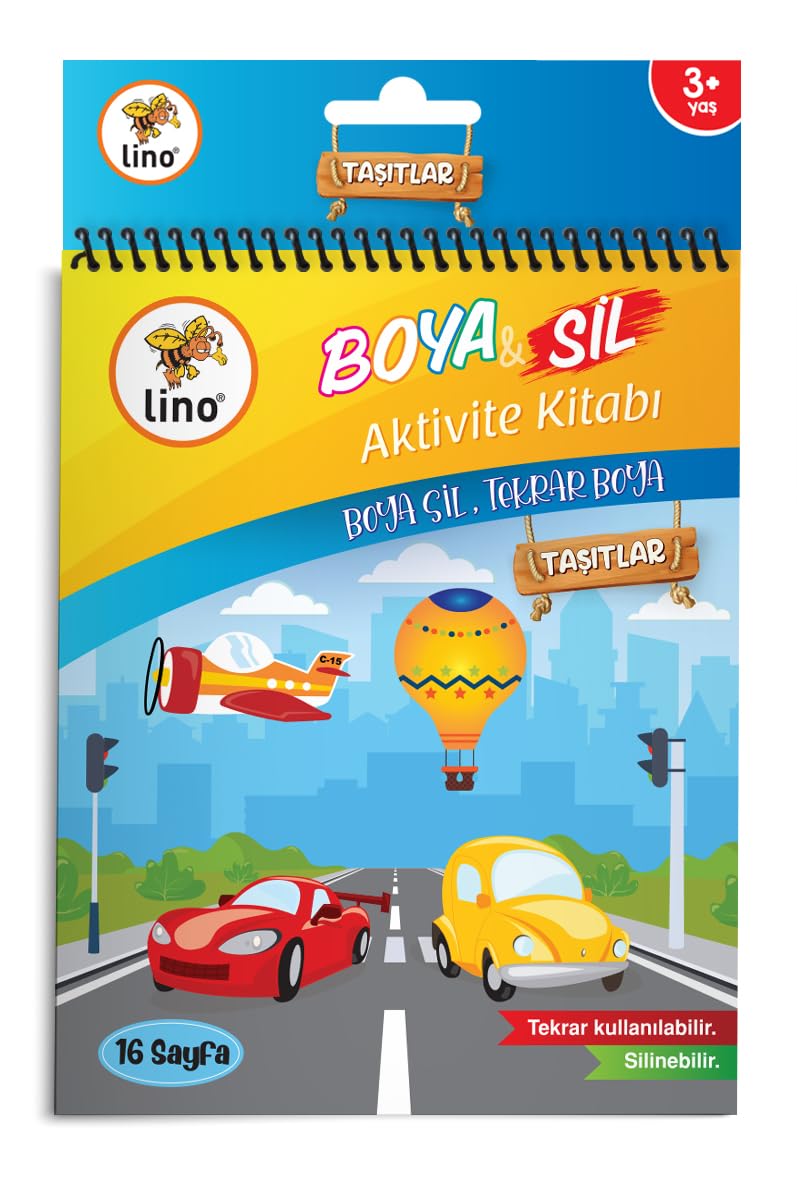 Lino Boya & Sil Aktivite Boyama Kitabı Araçlar