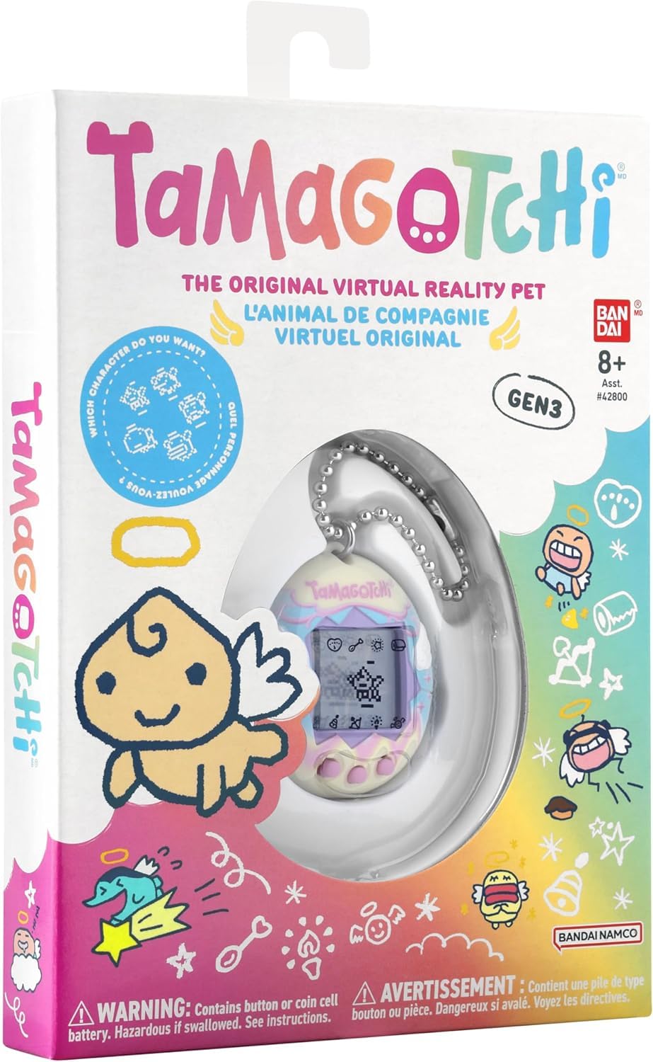 TAMAGOTCHI Bandai Orijinal Angel Party Dijital Evcil Hayvan | Orijinal Elektronik Evcil Hayvan Japon Çocuk Oyuncakları Kız ve Erkek Çocukları İçin Yetiştirin Ve Büyütün, 90'lı Yılların Retro
