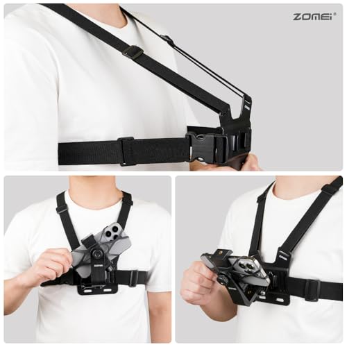 Coverzone Aksiyon Kamera ve Telefon Tutucu Göğüs Askısı Gezi Seyahat ve Sürüşlerde Kullanmak için Boyundan Kayıt Aparatı Cep Telefonu Göğüs Tutucu (Tüm modeller İle Uyumlu) RMX-81