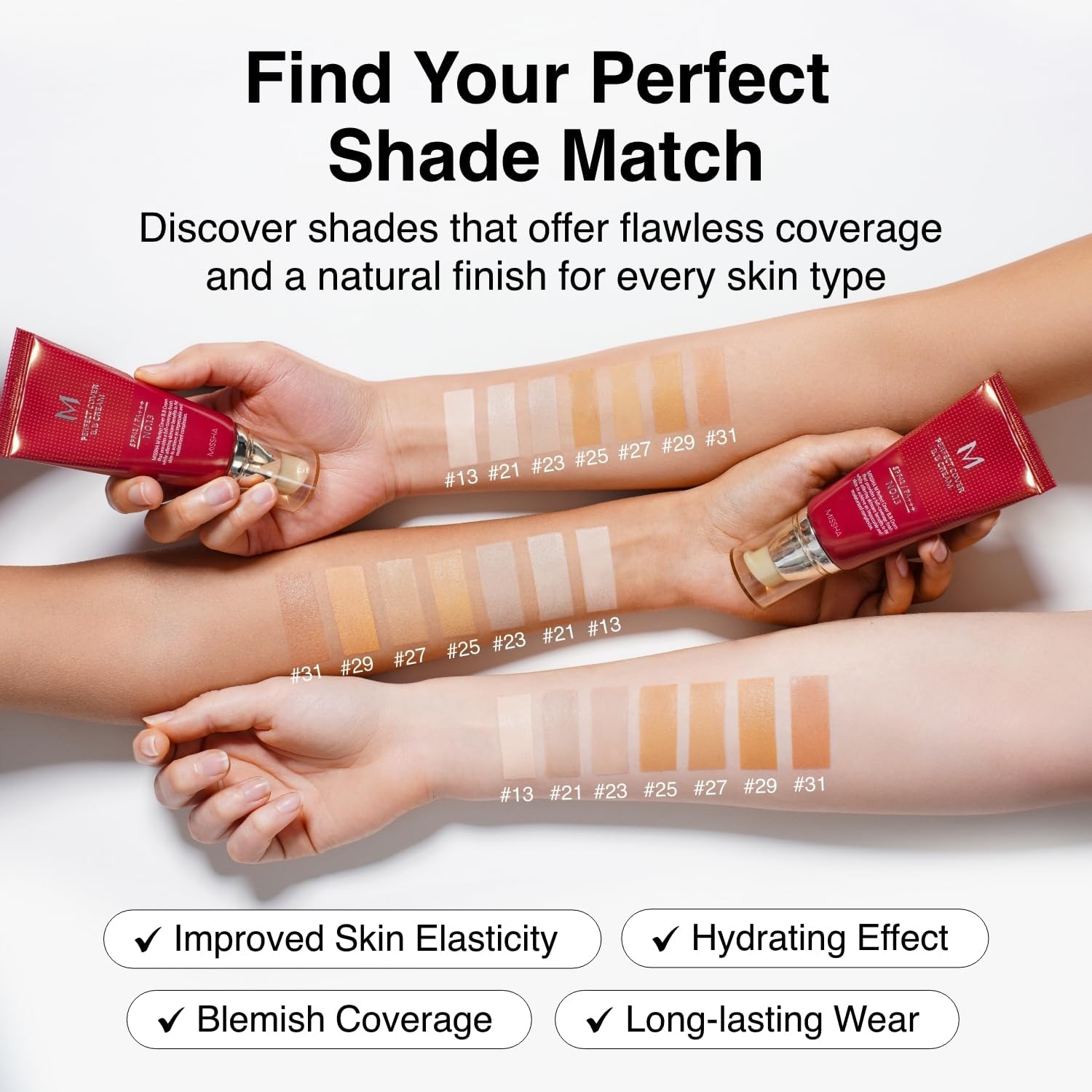 MISSHA Mükemmel Kapatıcılık Sunan Çok Fonksiyonlu M Perfect Cover BB Cream Ex SPF42 PA+++ No.22 (20ml)