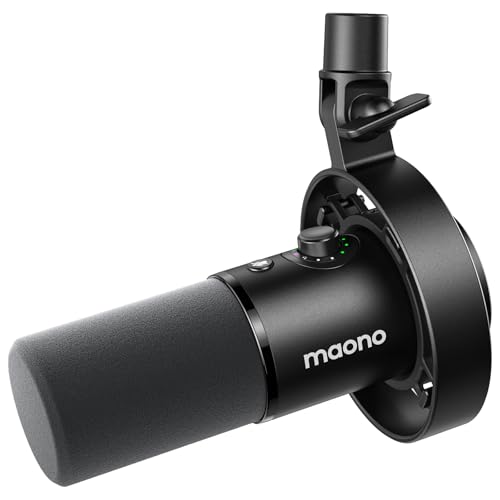 MAONO PD300X Podcast Mikrofon - Gürültü Engelleme özelliğine sahip XLR/USB Mikrofon, 192kHz/24Bit Hi