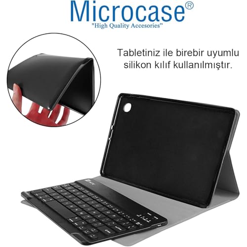 Microcase Huawei MatePad SE 11 Tablet Uyumlu Bluetooth Klavyeli Standlı Kılıf - BKK4
