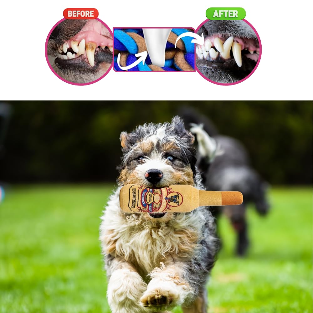 Proud Wave Şişe Köpek Oyuncağı Sesli Köpek Oyuncak Köpek Çekme Oyuncağı Hışırdayan Peluş Oyuncak