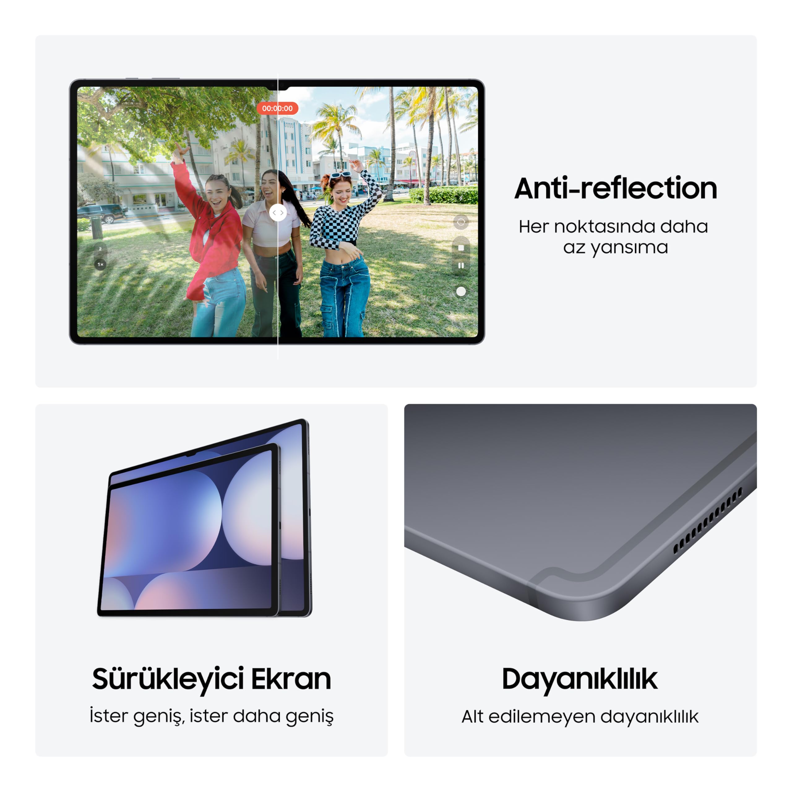 Samsung Galaxy Tab S10 Ultra Yapay Zeka (AI) Tablet, 16GB RAM, 1TB Hafıza, AMOLED Ekran, S Pen Dahil, Gri (Samsung Türkiye Garantili)