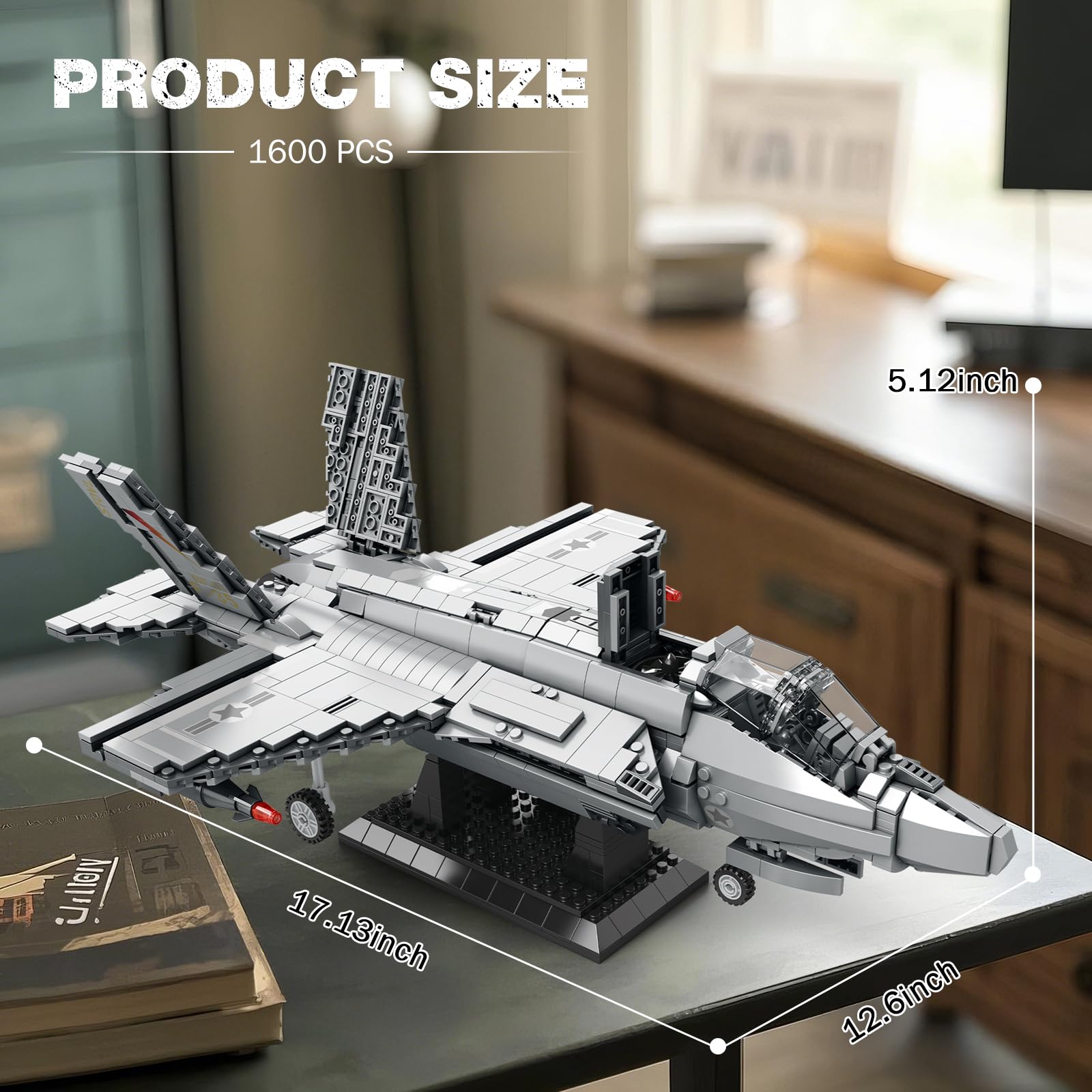 Reobrix F-35 askeri savaş jeti montaj seti 33021, Lightning II Joint Strike Fighter uçak ordu oyuncak setleri, uçak-oyuncak modeli, erkekler, yetişkinler, askeri hayranları için