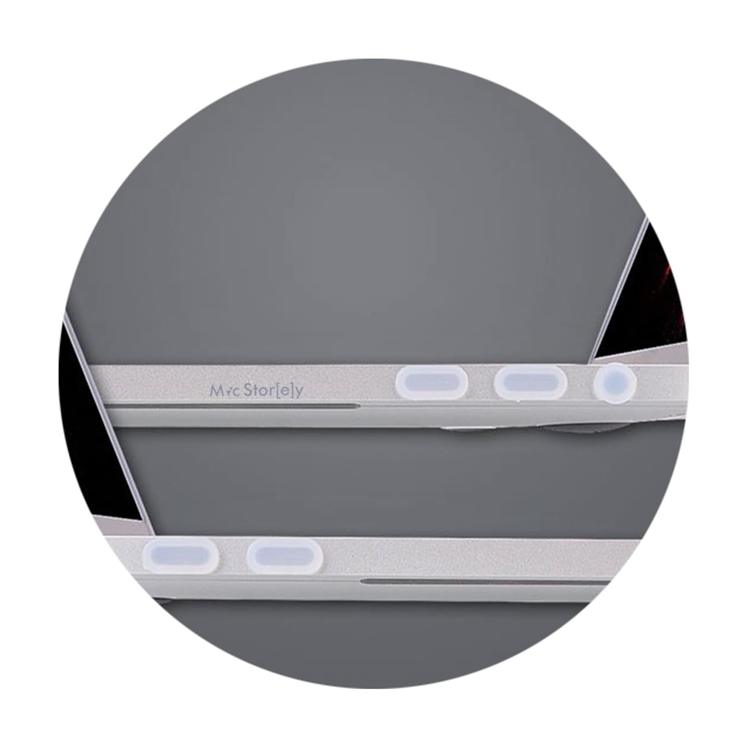 McStorey USB-C ve 3.5 mm Jack Toz Tıkacı Seti – Telefon Tablet Laptop Port Koruyucu, 4× Type-C + 1× Kulaklık, Toz Su Oksit Önleyici Silikon Kapak Şeffaf