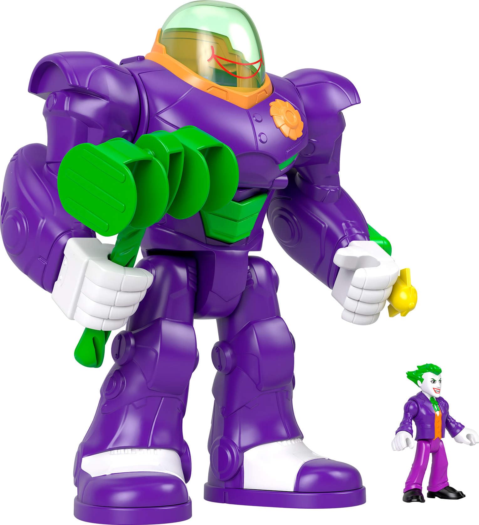 Fisher-Price Imaginext DC Super Friends Joker'in Çekiçli Mekanik Robotu, 7,5 cm'lik aksiyon figürü v