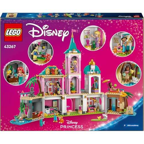 LEGO Disney Princess Prenses Şatosu ve Kraliyet Hayvanları 43267-6 Yaş ve Üzeri Prenses Seven Çocuklar için Şato ve Hayvan Figürleri İçeren Yaratıcı Oyuncak Yapım Seti, Doğum Günü Hediyesi (787 Parça)