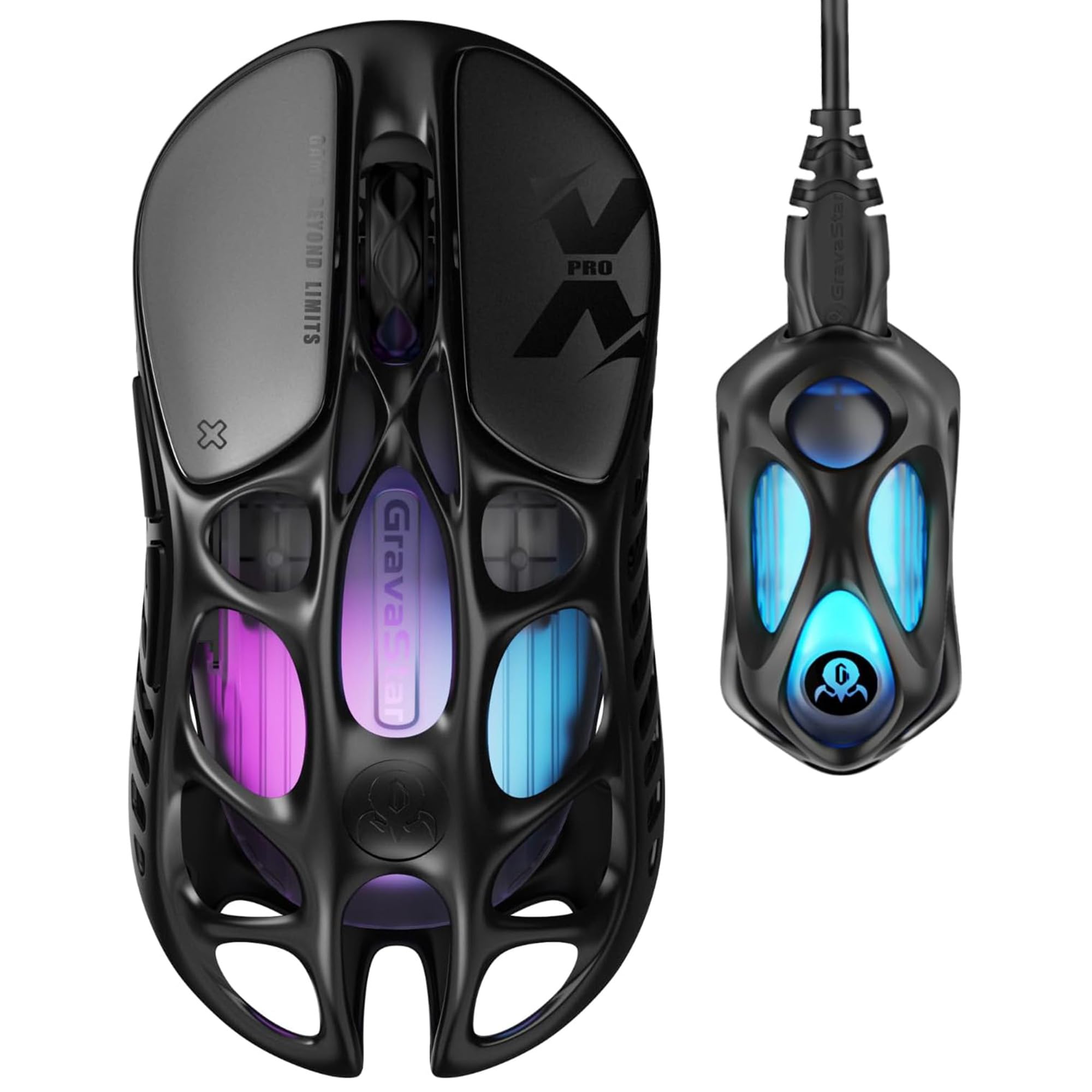 GravaStar Mercury X Pro Kablosuz Oyun Faresi - 32.000 DPI PAW 3950 Sensör, 8.000Hz Yoklama Hızı, Mag