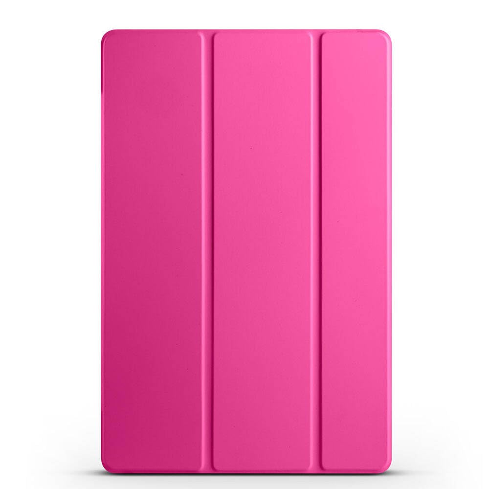 Babilden Samsung Galaxy Tab S9 FE Plus/Galaxy Tab S10 Plus Tablet ile Uyumlu Tablet Kılıfı Smart Cover Uyku Modlu Standlı Arkası Sert Şeffaf Kapak Pembe