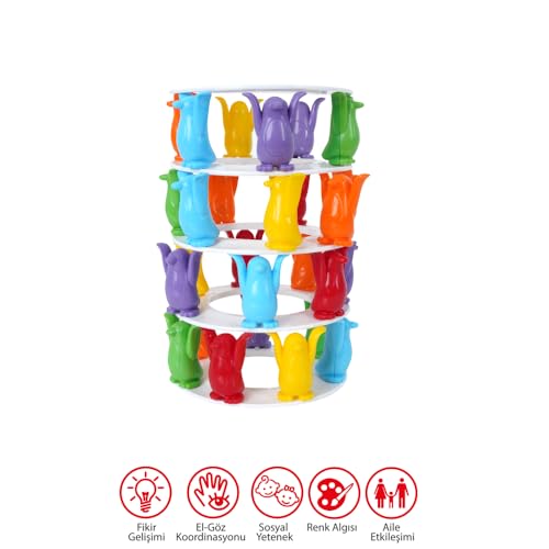 Şanslı Penguen Kulesi Eğitici Zeka Ve Aktivite Oyunu Eğlence Kutusu Go Toys