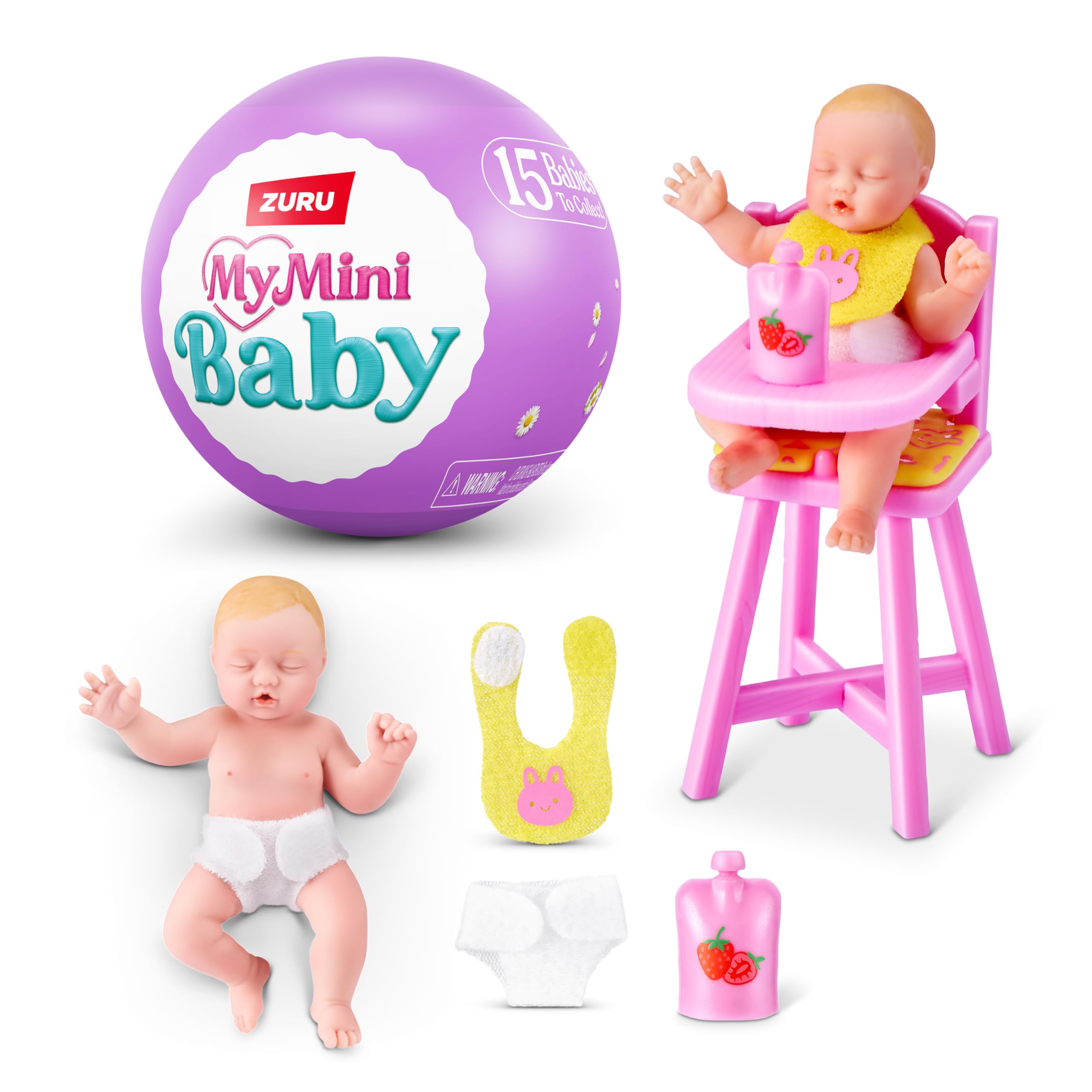 5 Surprise My Mini Baby Series 2 by ZURU, Koleksiyon Gizemli Kapsül, Kız Oyuncağı, Gerçekçi Minyatür