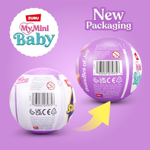 5 Surprise My Mini Baby Series 2 by ZURU, Koleksiyon Gizemli Kapsül, Kız Oyuncağı, Gerçekçi Minyatür