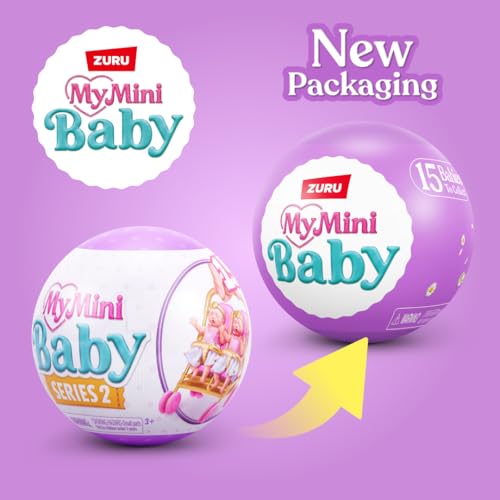 5 Surprise My Mini Baby Series 2 by ZURU, Koleksiyon Gizemli Kapsül, Kız Oyuncağı, Gerçekçi Minyatür