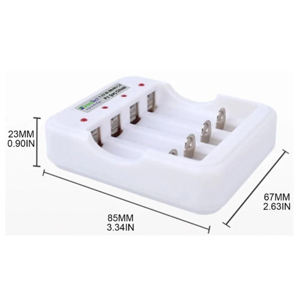 Greentech Pil Şarj Cihazı (Dört Yuvalı) - 1.2V Ni-Mh/Ni-Cd AA/AAA/GT-BC04