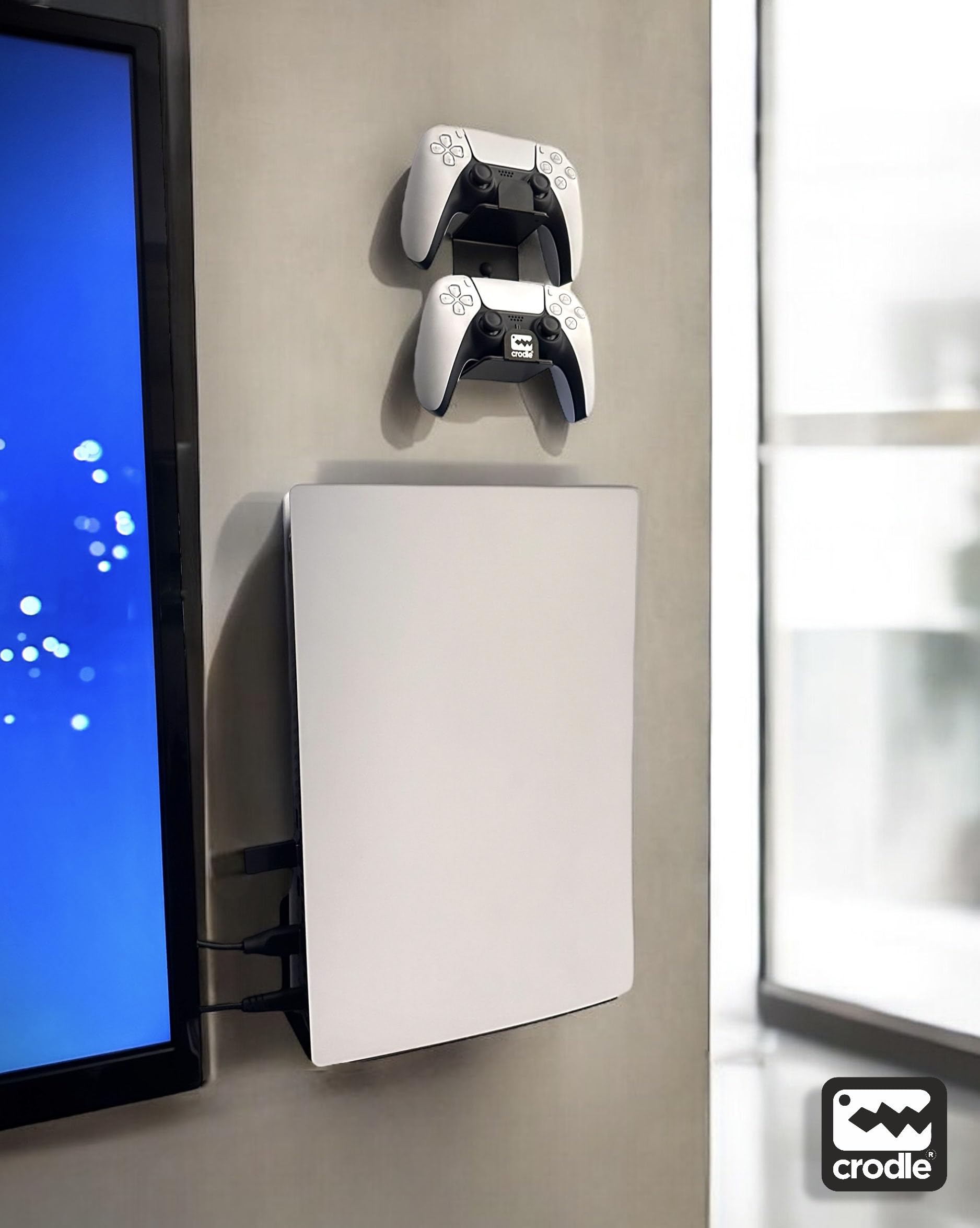 2'li Fırsat PS5 ve PS5 Slim Duvar Standı Joystick Konsol Tutacağı Yerden Tasarruf Gaming Aksesuar