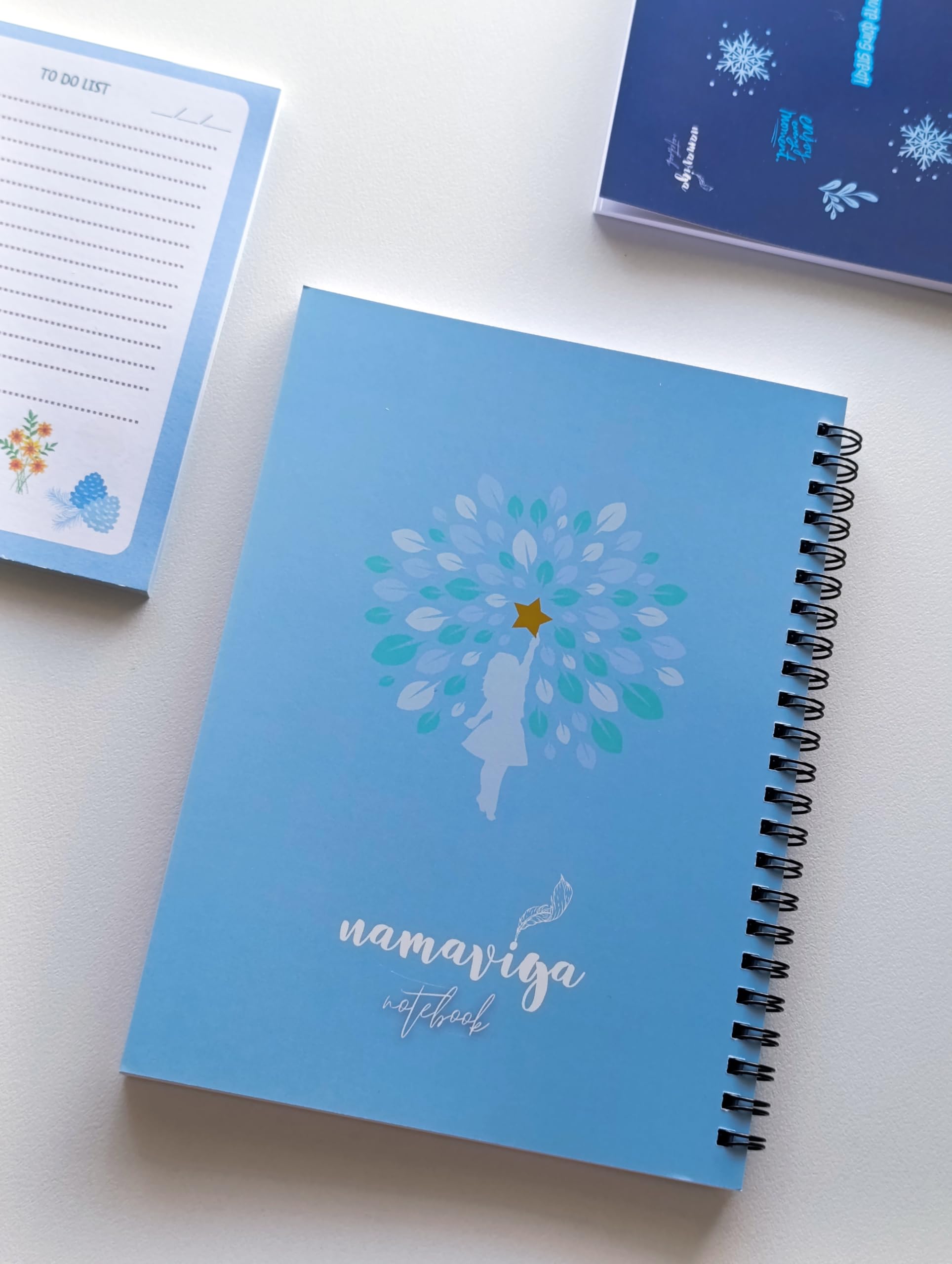 A5 Spiralli Süresiz Haftalık Planlayıcı Dream Ajanda Seti (mavi)