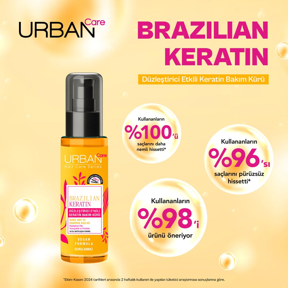 Urban Care Brazilian Keratin Yoğun Saç Bakım Serumu, 75 ml