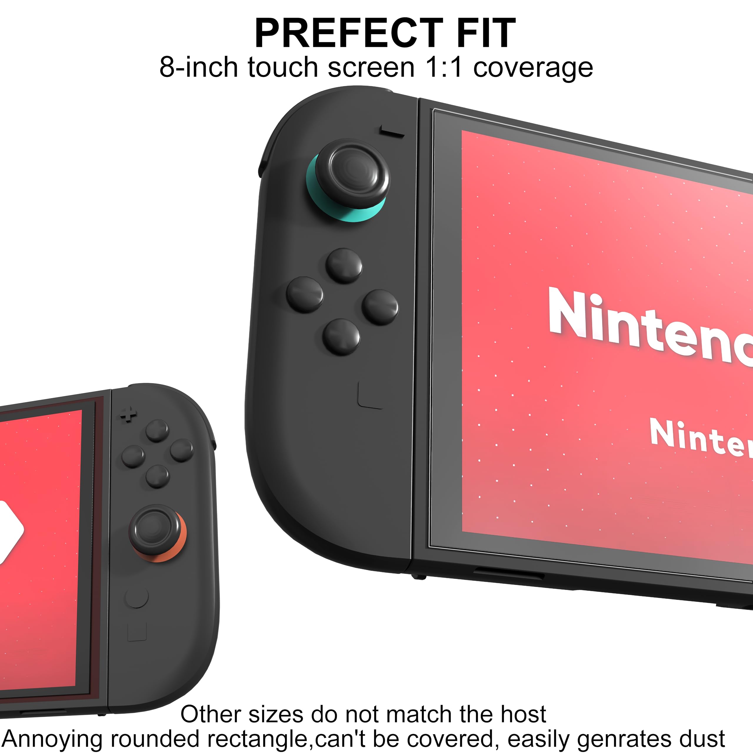 GAMSURFING Temperli Cam Ekran Koruyucu Nintendo New Switch 2 [7,9 ''] Model 2025, En İyi 9H Sertlik, HD Şeffaf, Tam Kapsama Alanı, Ultra İnce 0,25 mm, Nintendo Switch 2 Konsolu için Aksesuarlar