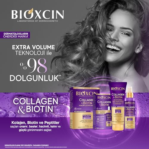 Bioxcin Collagen & Biotin Hacim Veren Sıvı Saç Kremi 150 ml – İnce Telli ve Hacimsiz Saçlar İçin Dolgunlaştırıcı ve Nemlendirici Bakım Spreyi