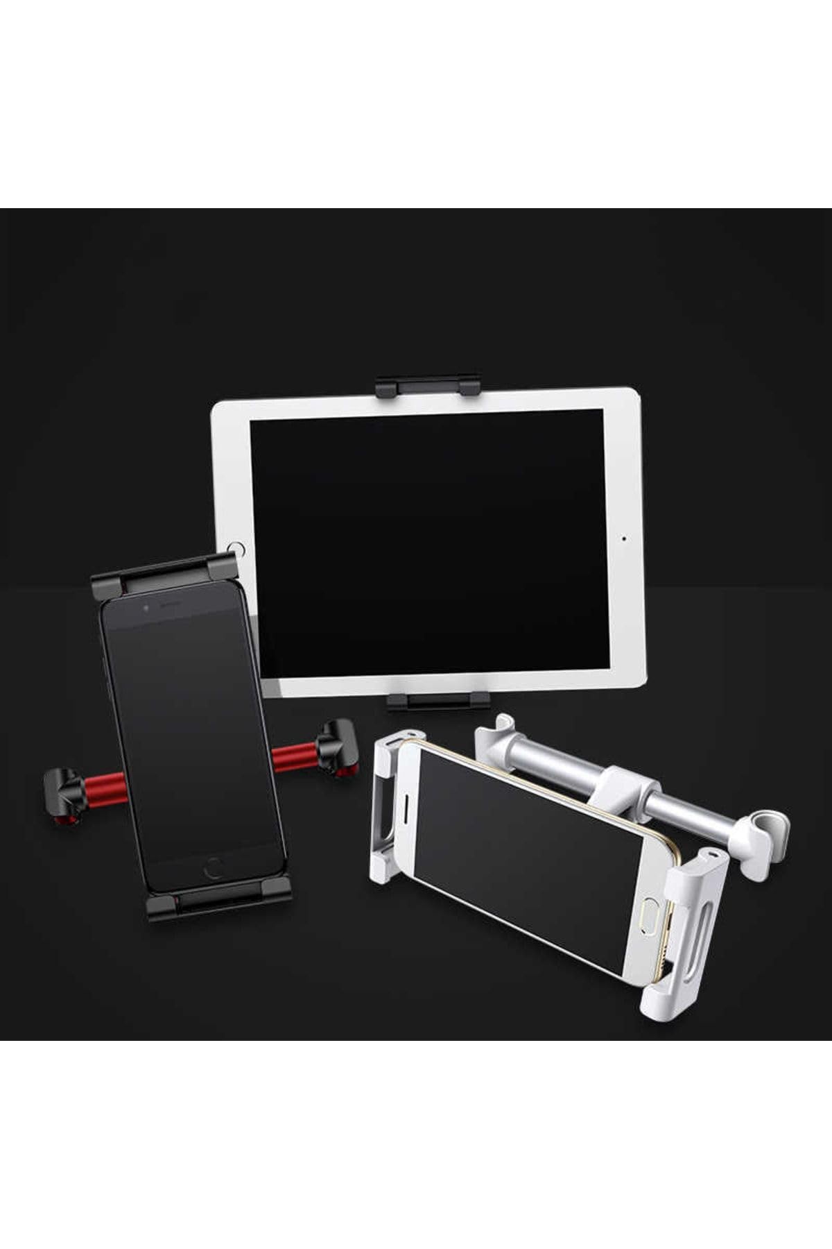 Teknosepetim Araç Içi Telefon Tablet Tutucu Beyaz Arka Koltuk Çocuk Oto Araba Siyah