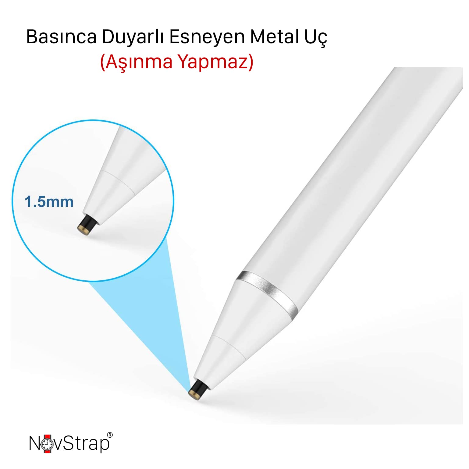 NovStrap Samsung Galaxy Tab S7 Fe S8 S9 Plus Ultra ile Uyumlu Dokunmatik Tablet Kalemi DZ870 Active Stylus Pencil