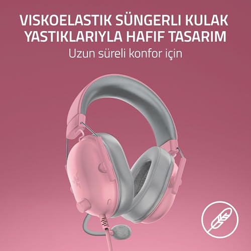 Razer BlackShark V2 X (PlayStation) - PlayStation 5 konsolu için kablolu e-spor kulaklık (250g, kardioid mikrofon, 50mm sürücüler, pasif gürültü engelleme, 3.5mm jak) Quartz