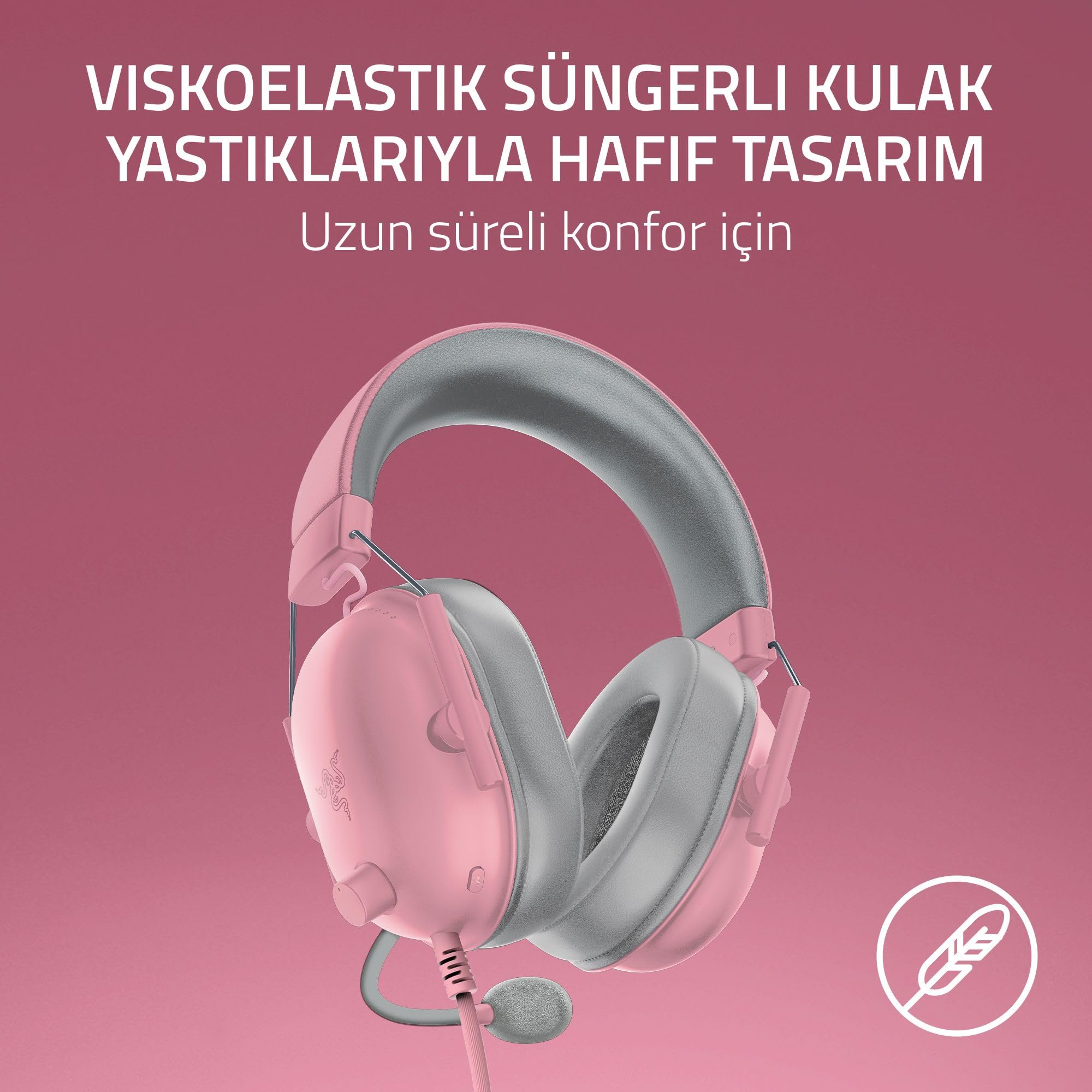 Razer BlackShark V2 X (PlayStation) - PlayStation 5 konsolu için kablolu e-spor kulaklık (250g, kardioid mikrofon, 50mm sürücüler, pasif gürültü engelleme, 3.5mm jak) Quartz