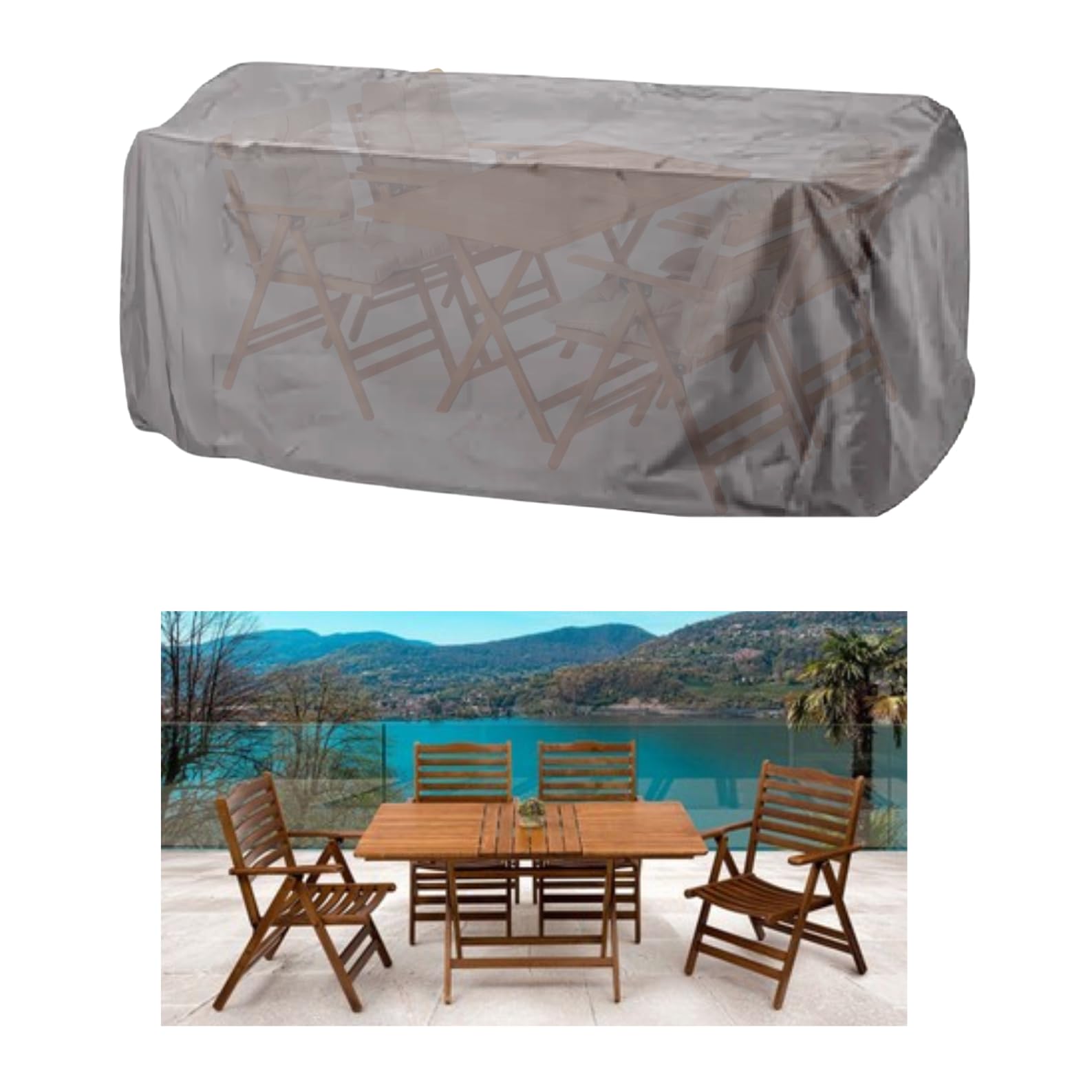 Bahçe Mobilya Koruma Örtüsü Branda (Gri, 260x160x80 cm(santimetre))