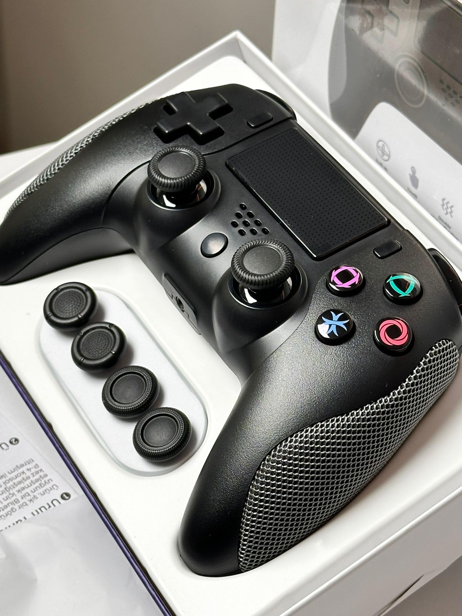 Hepu Premium Kablosuz Bluetooth Bilgisayar Oyun Kolu - PS4 Slim, PS4 Pro ve PC Uyumlu, Titreşimli Ergonomik Gamepad, Joystick PS4 Kol, Pc Oyun Kolu (Videolu Ürün)